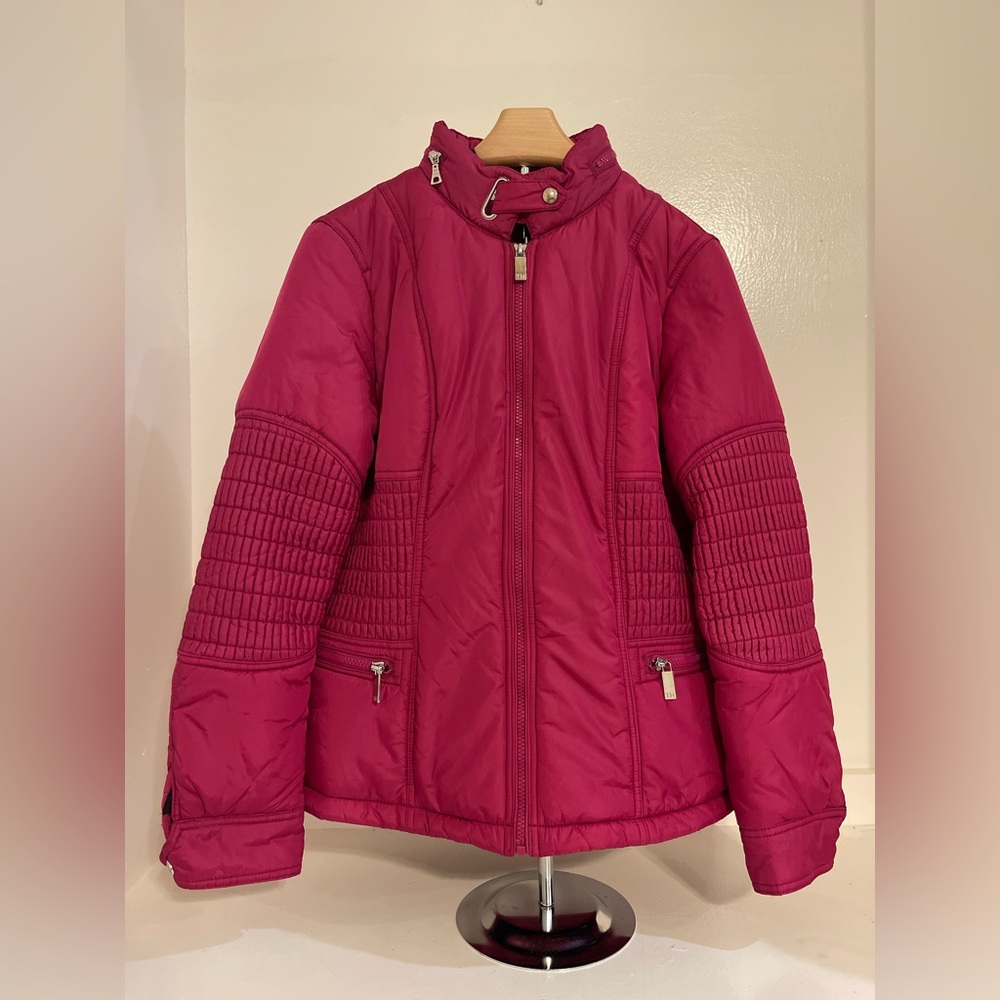 Tommy Hilfiger Fuchsia Quilted Hooded Jacket
